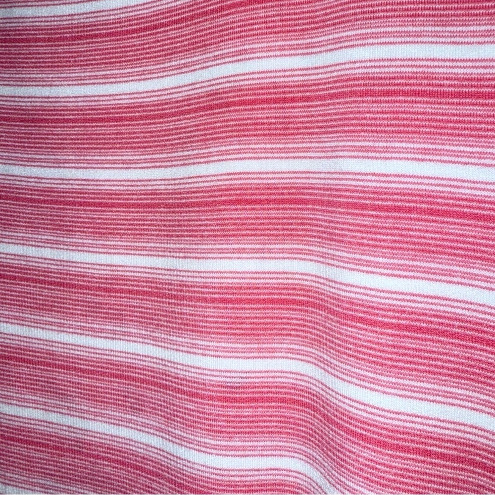 Talbots Pink White Striped Knit Tie-Waist Dress Size L - Picture 4 of 6